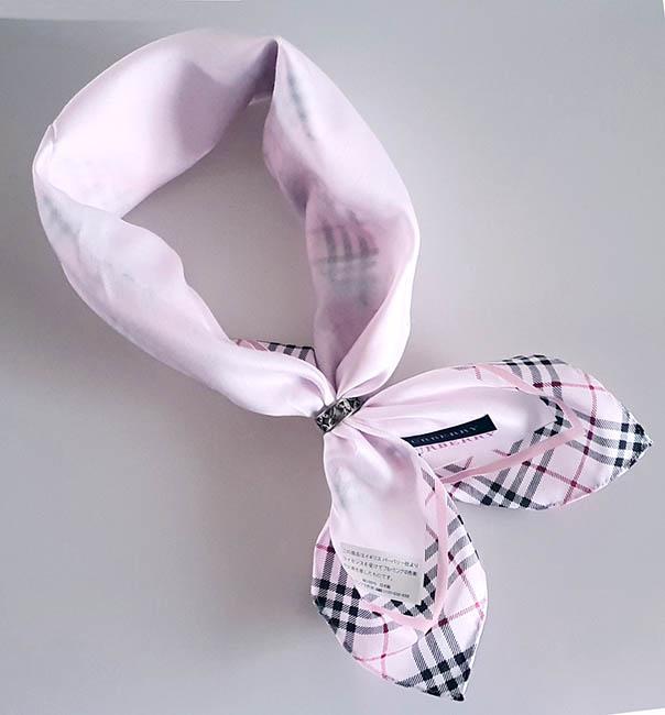 BURBERRY Nova Check Two-Line Petite Handkerchief Scarf Set Multicolor