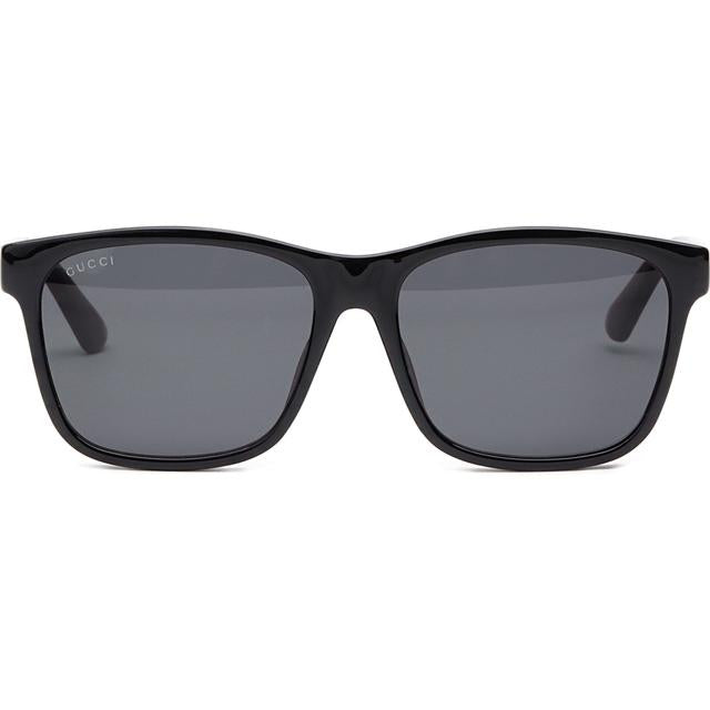 GUCCI Black Acetate Asian Fit Unisex Sunglasses