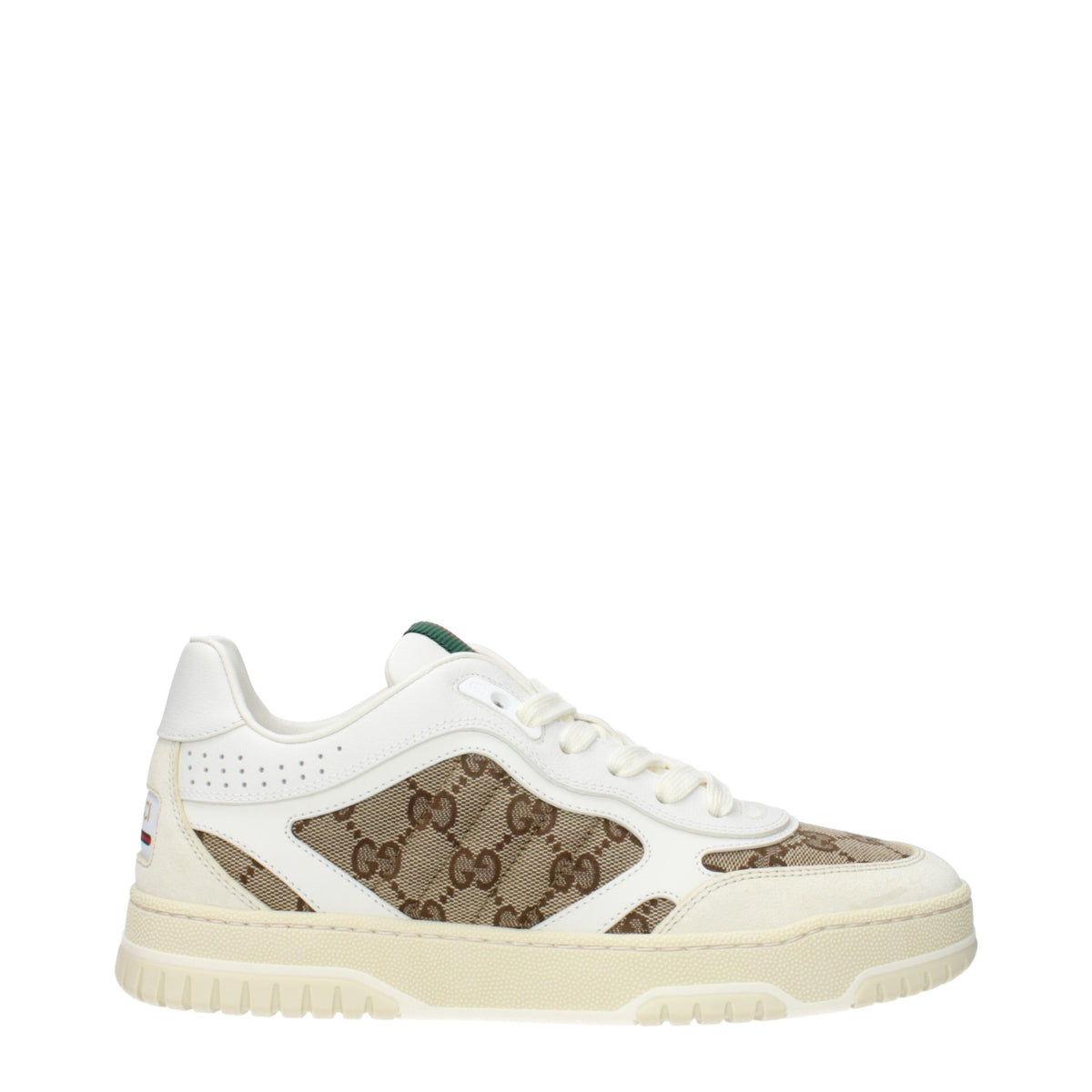GUCCI White Leather Low Top Sneakers