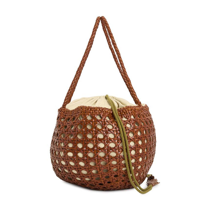 Dragon Diffusion Tan Leather Juventus Women’s Tote Bag