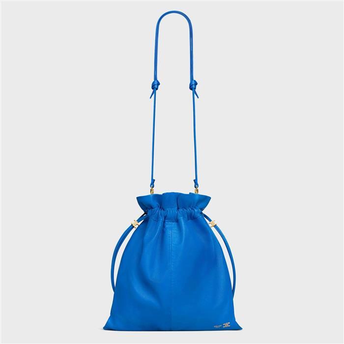 CELINE Small Crystal Pouch Lambskin Shoulder Bag