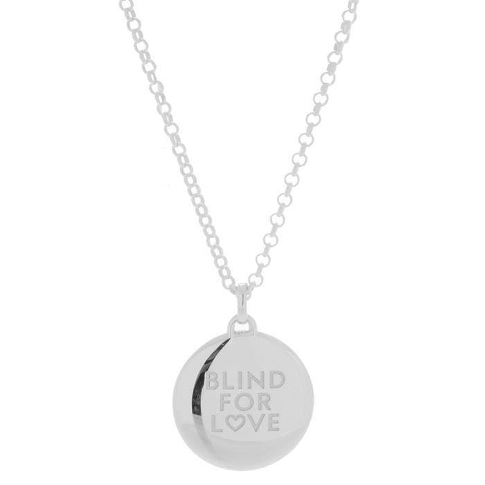 GUCCI Blind for Love Pendant Necklace Silver Jewelry