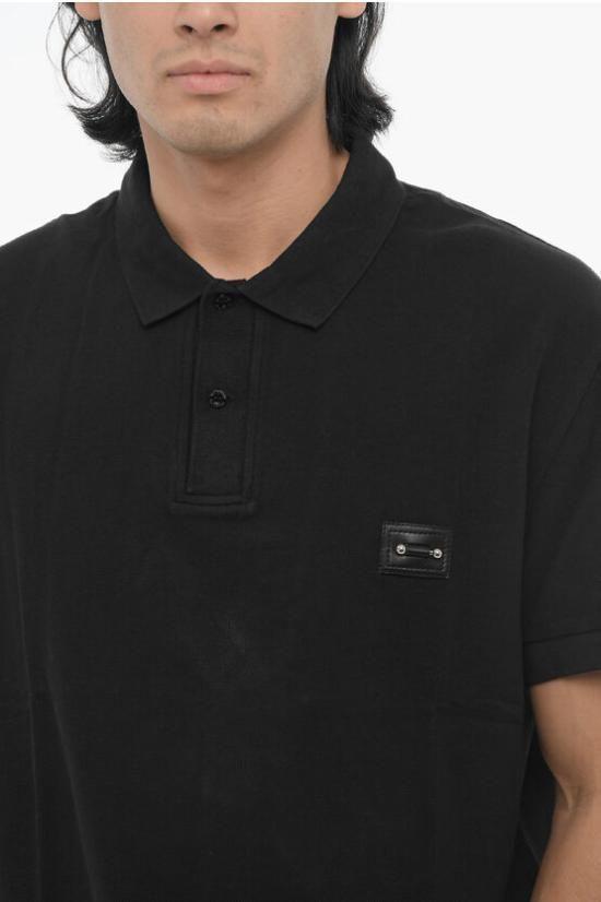 Neil Barrett Cotton Polo Shirt Black Men MY70223 AY517001