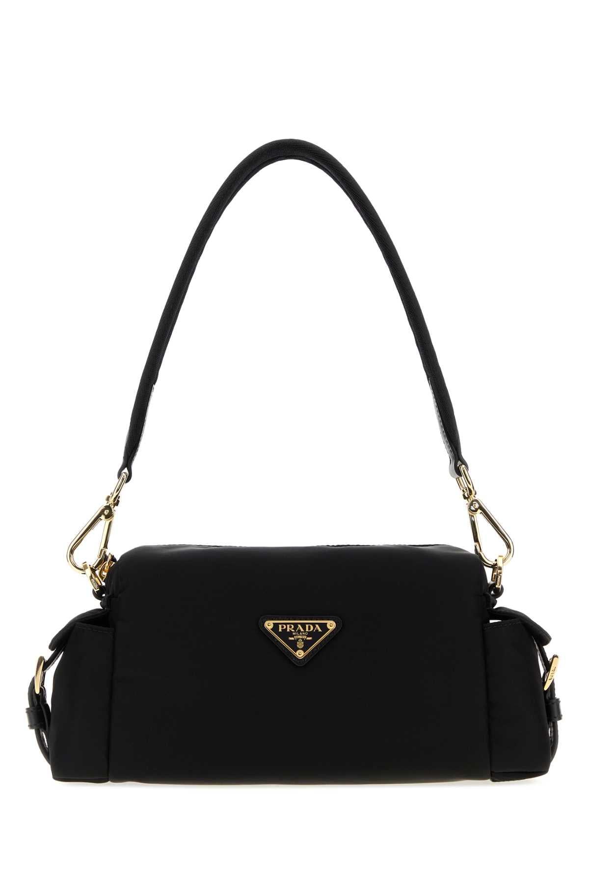 PRADA Black Nylon Shoulder Bag