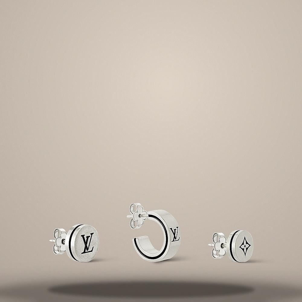 Louis Vuitton LV Taylor Earrings Silver 925 Sterling M02028