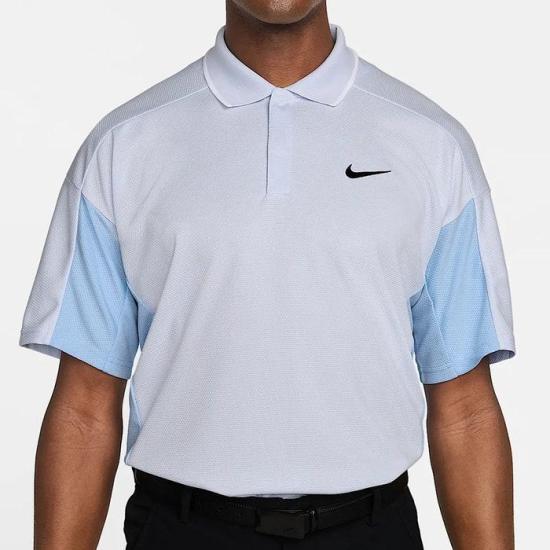 Nike Football Grey/Psychic Blue/Black Polo Shirt for Men FQ1150 085