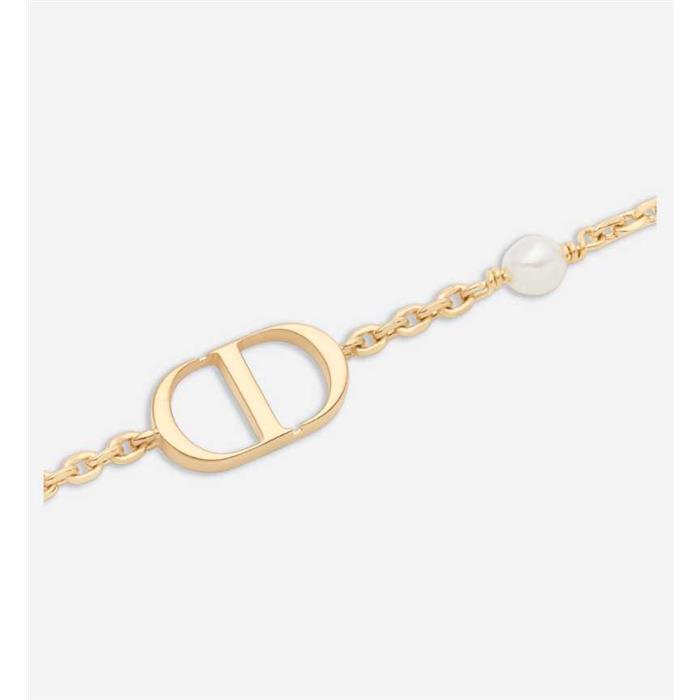 DIOR Gold-Tone Crystal Petit CD Bracelet B1310PTCRS D301