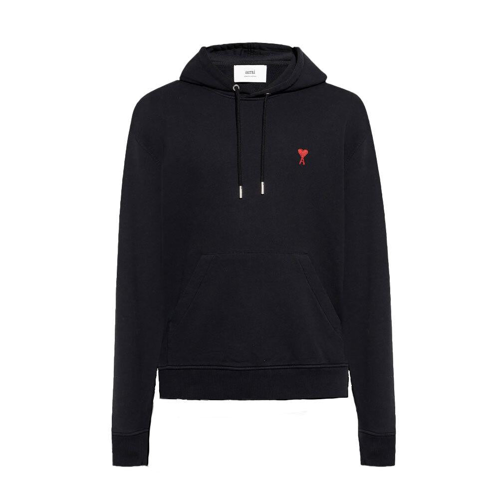 AMI Unisex Heart Logo Hoodie Sweatshirt BBFUSW235 730 001