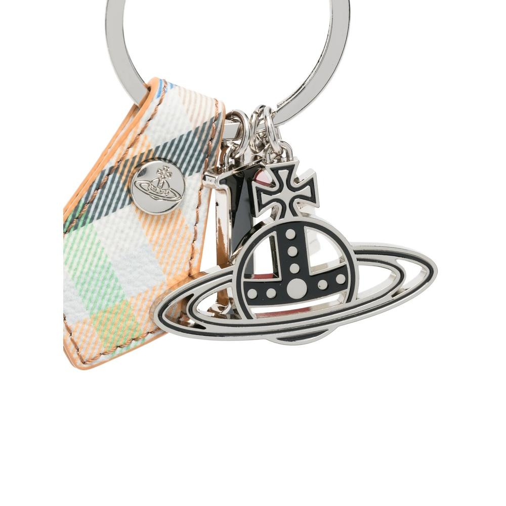 Vivienne Westwood I Love Orb Keyring Silver-Tone Green Keychain