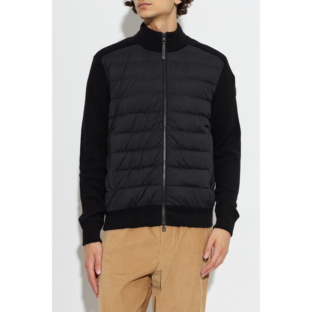 Moncler Men’s Padded Mix Zip Jacket Black