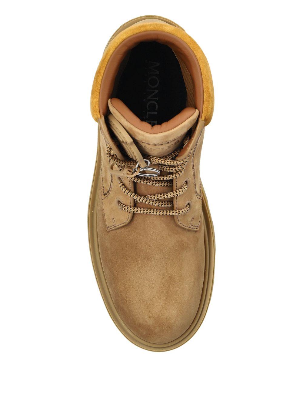 Moncler Leather Ankle Lace-Up Work Boots for Men