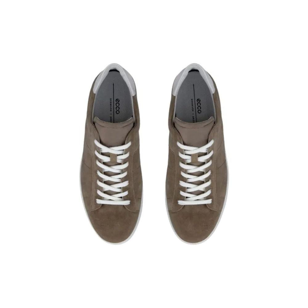 ecco Light Brown Leather Low-Top Sneakers for Men 521304 61451