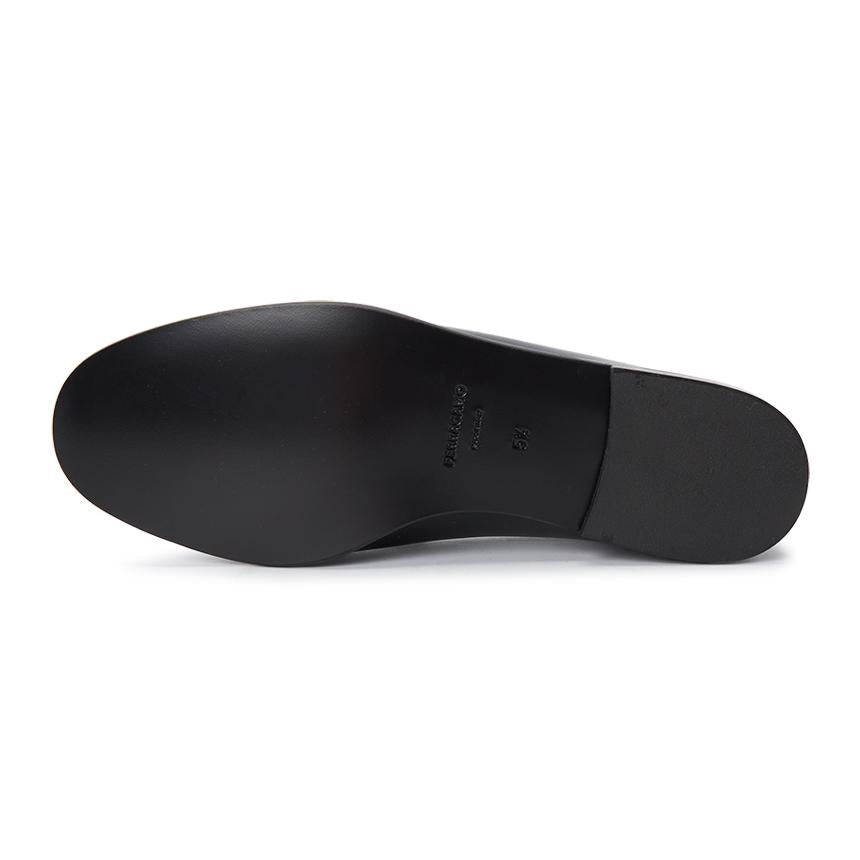 Ferragamo Vara Bow Leather Loafers Black Women C Width 0768944