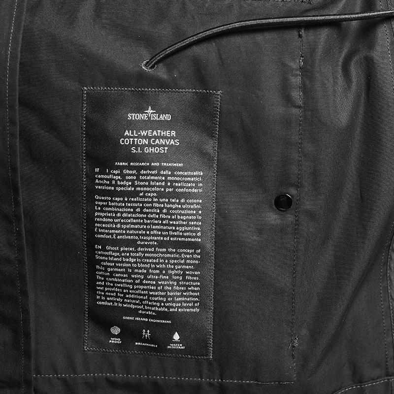 STONE ISLAND Ghost All-Weather Cotton Field Jacket Black 4100035 S0F01 V0029