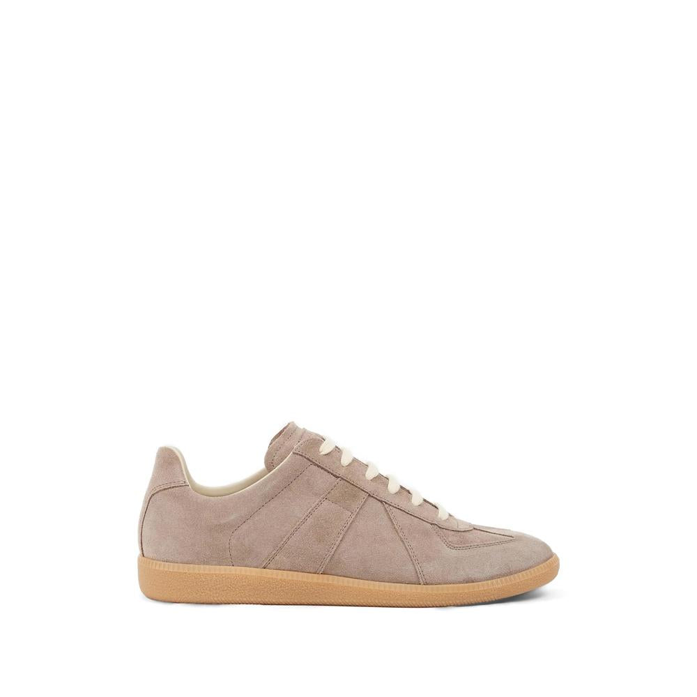 Maison Margiela White Leather Low-Top Sneakers