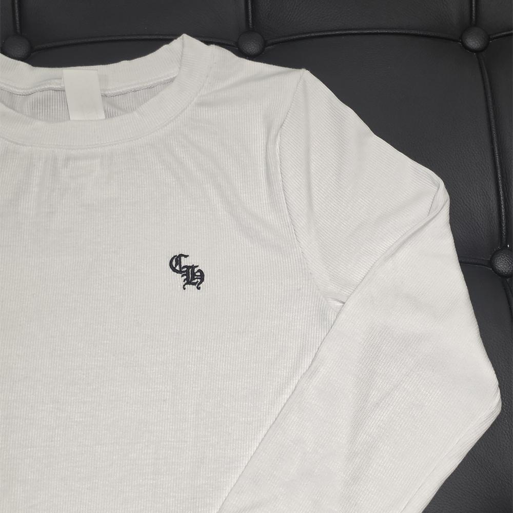 Chrome Hearts White Knit Long Sleeve T-Shirt Unisex