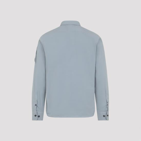 CP Company Long Sleeve Shirt for Men 20CMSH706A 110143G 809 SILVER BLUE DOM
