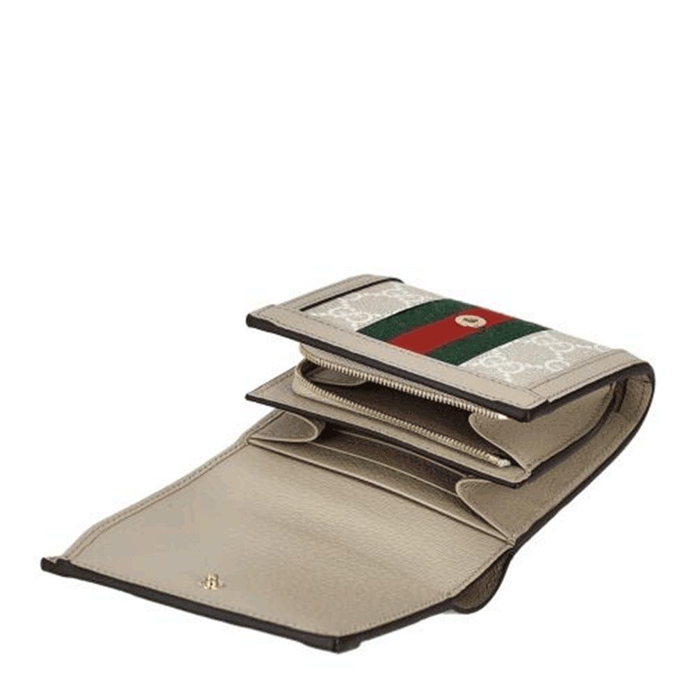 GUCCI Ophidia GG Canvas Small Bifold Wallet for Women 598662