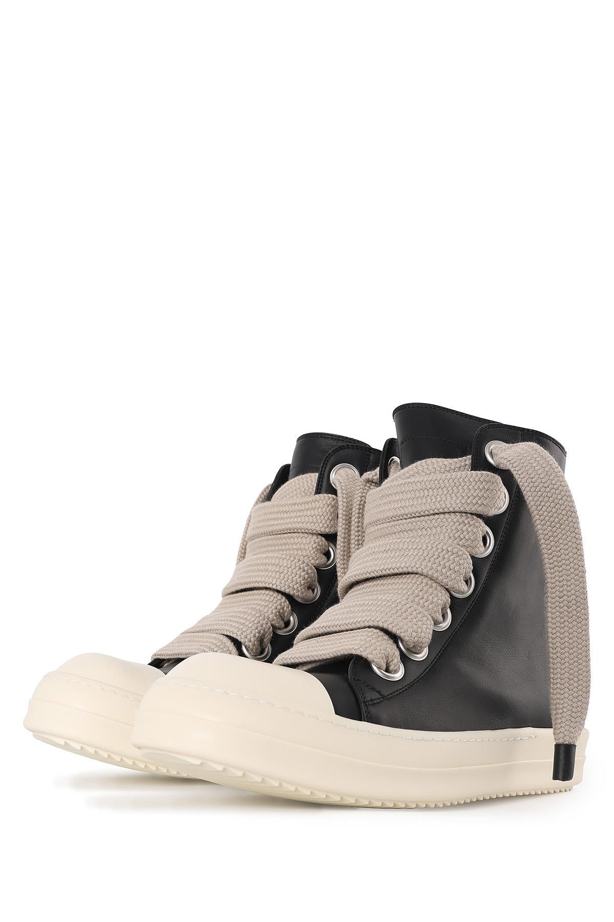 Rick Owens Jumbo Laces Rickdunk High-Top Sneakers Black Mil RU02D6892 LCOW2 9811