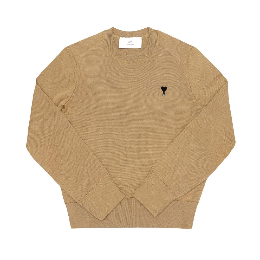 AMI Small Heart Logo Crewneck Knit Sweater Women FKS826 001 288