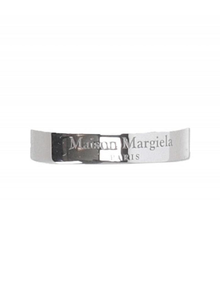 Maison Margiela Logo Ring 4mm Men's Jewelry Silver-Tone