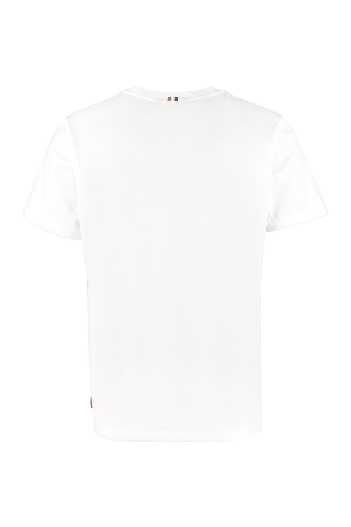 THOM BROWNE White Cotton Short Sleeve T-Shirt
