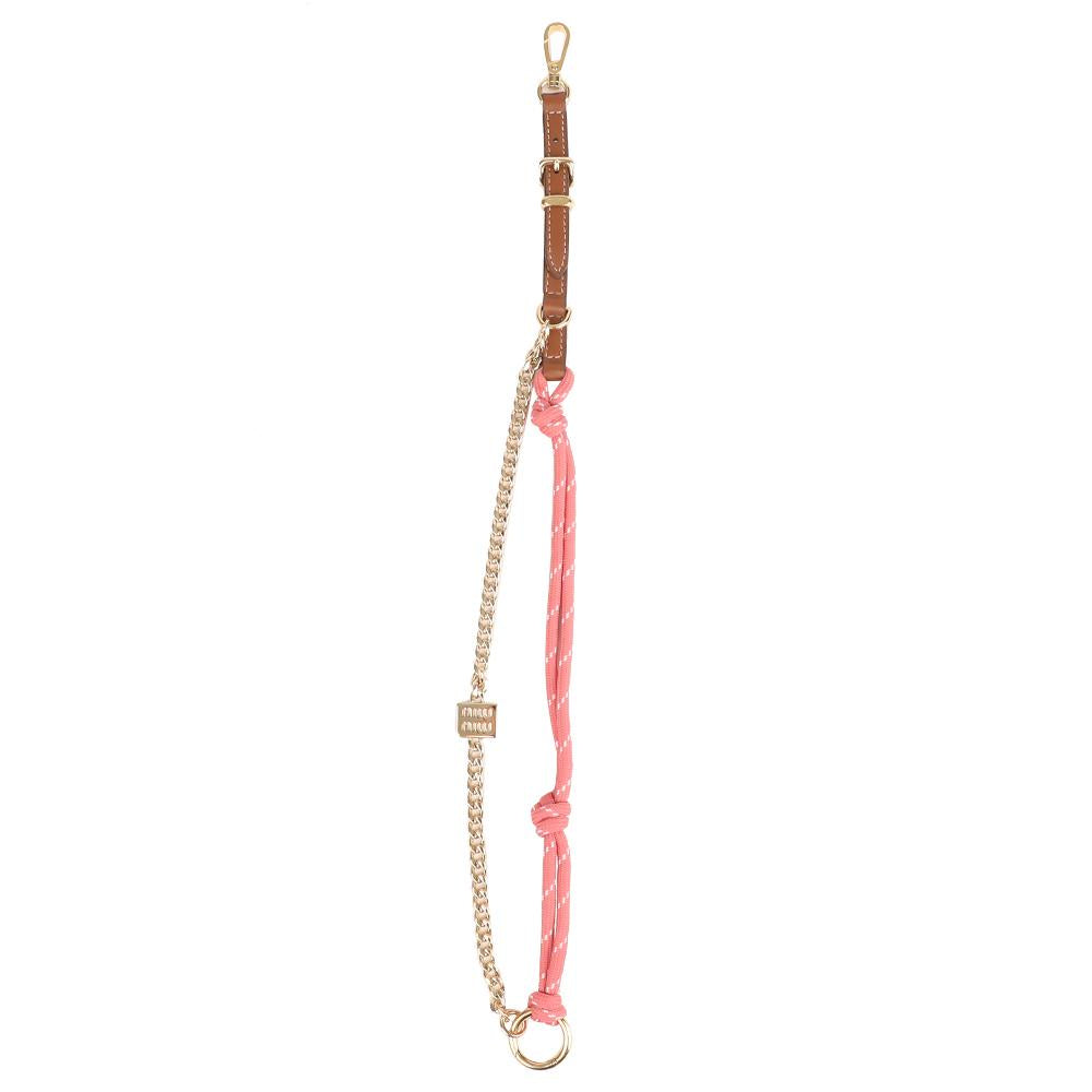 Miu Miu Leather Cord Metal Keychain Keyring 5TL510 ACRT F04Q8