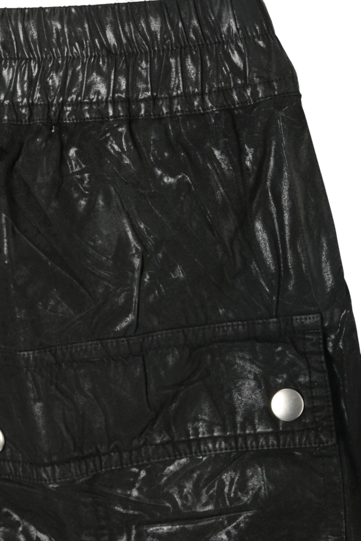 Rick Owens DRKSHDW Black Foil Cotton Poplin Sweatpants Joggers DU01E3378 PF 09