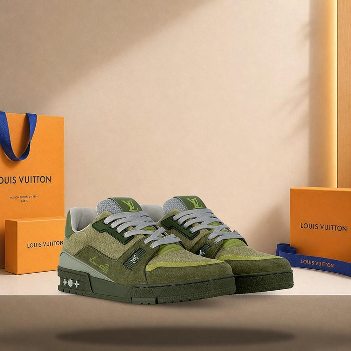 Louis Vuitton LV Trainer Sneakers Green Low-Top Men’s