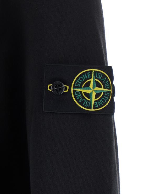 STONE ISLAND Black Long Sleeve Cotton Sweatshirt Men