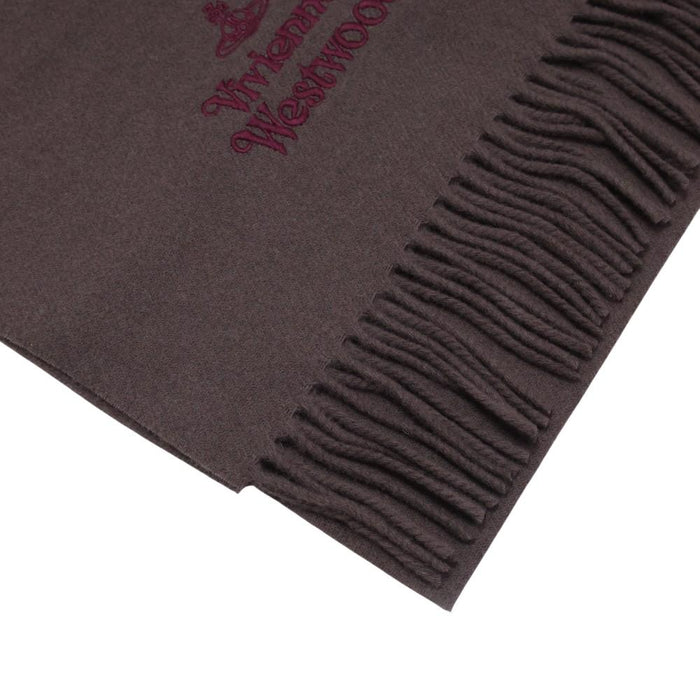 Vivienne Westwood Unisex Logo Wool Scarf Navy