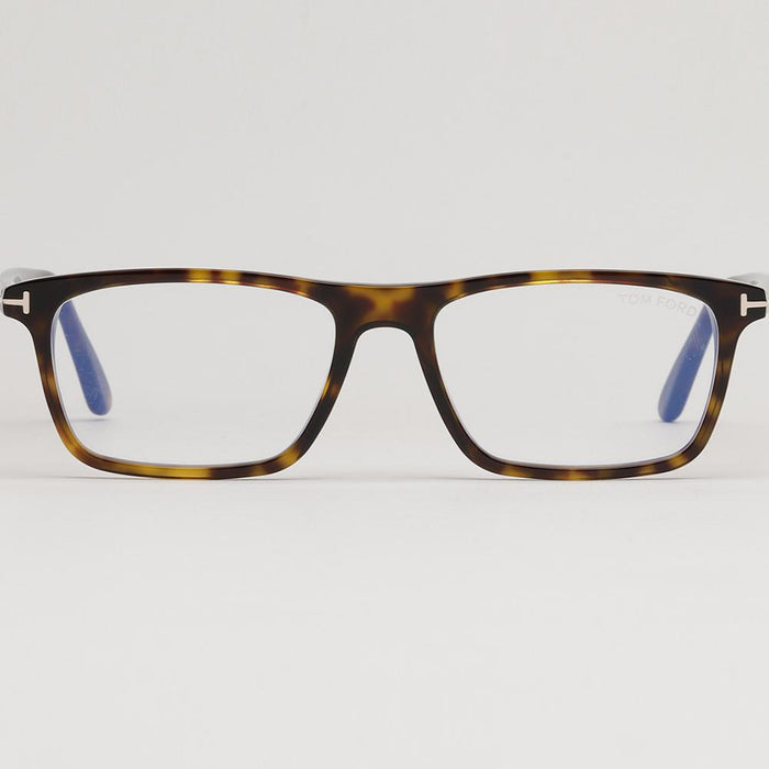 TOM FORD Blue Light Blocking Square Tortoise Acetate Eyeglasses TF5681 B 052