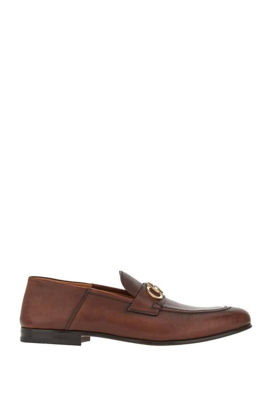 Ferragamo Leather Loafers Men’s Brown 020990757633 DOM