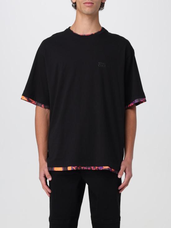 Versace Animalier Layered Cotton T-Shirt 78GAH6X1J0001 899