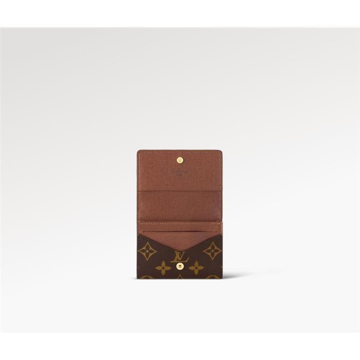 Louis Vuitton Envelope Card Holder Wallet Black Leather