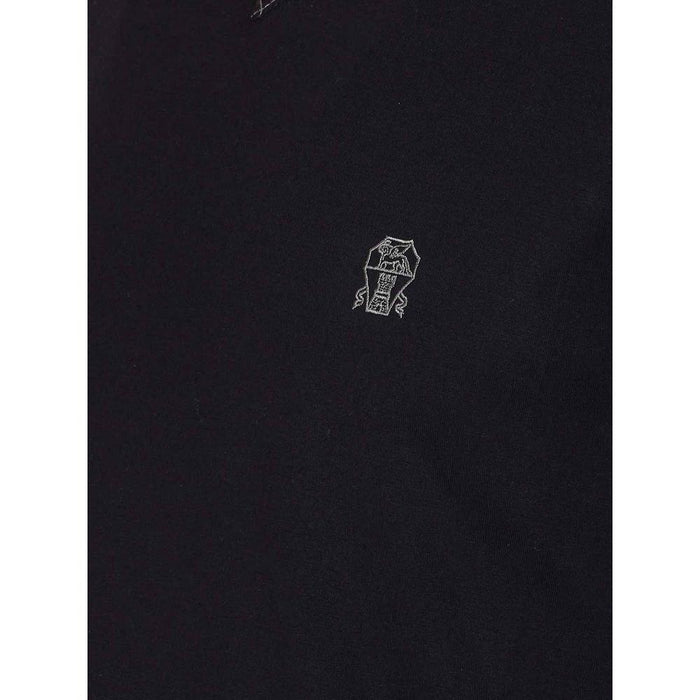 Brunello Cucinelli Logo Layered Short Sleeve T-Shirt for Men