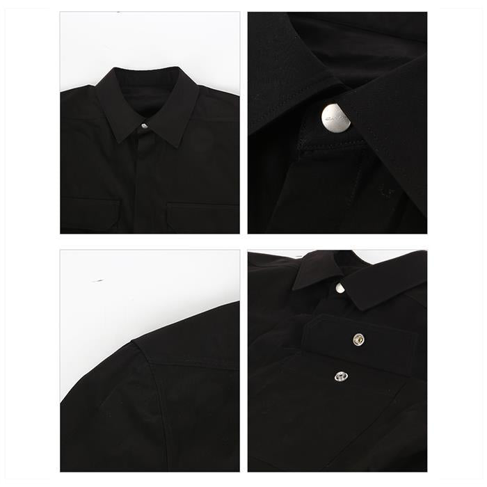 Rick Owens Black Pocket Long Sleeve Shirt