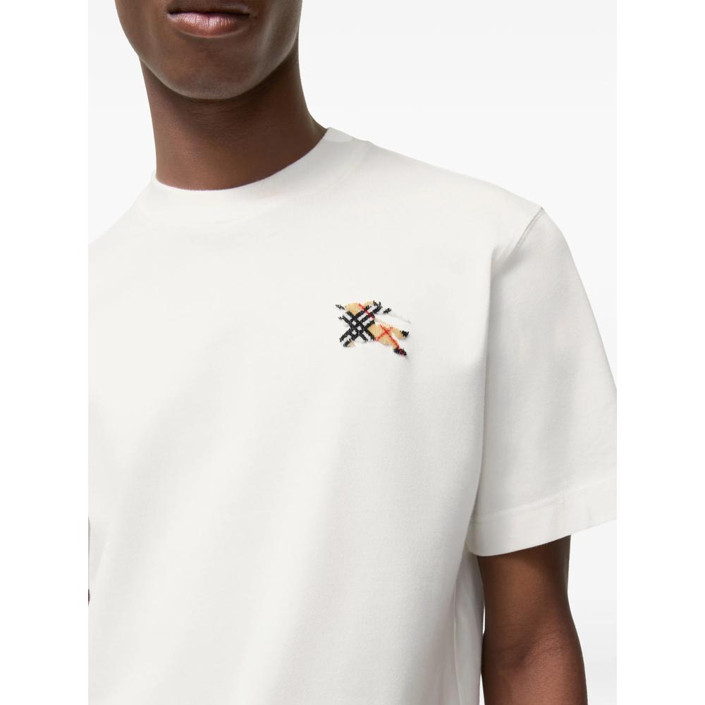BURBERRY Short Sleeve Cotton T-Shirt Men Black