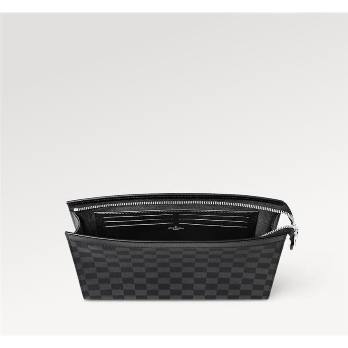 Louis Vuitton Damier Graphite Pochette Voyage MM Clutch Bag