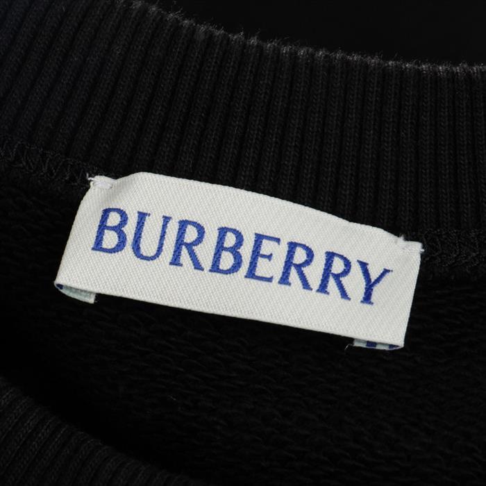 BURBERRY Logo Embroidered Cotton Sweatshirt Long Sleeve Men’s