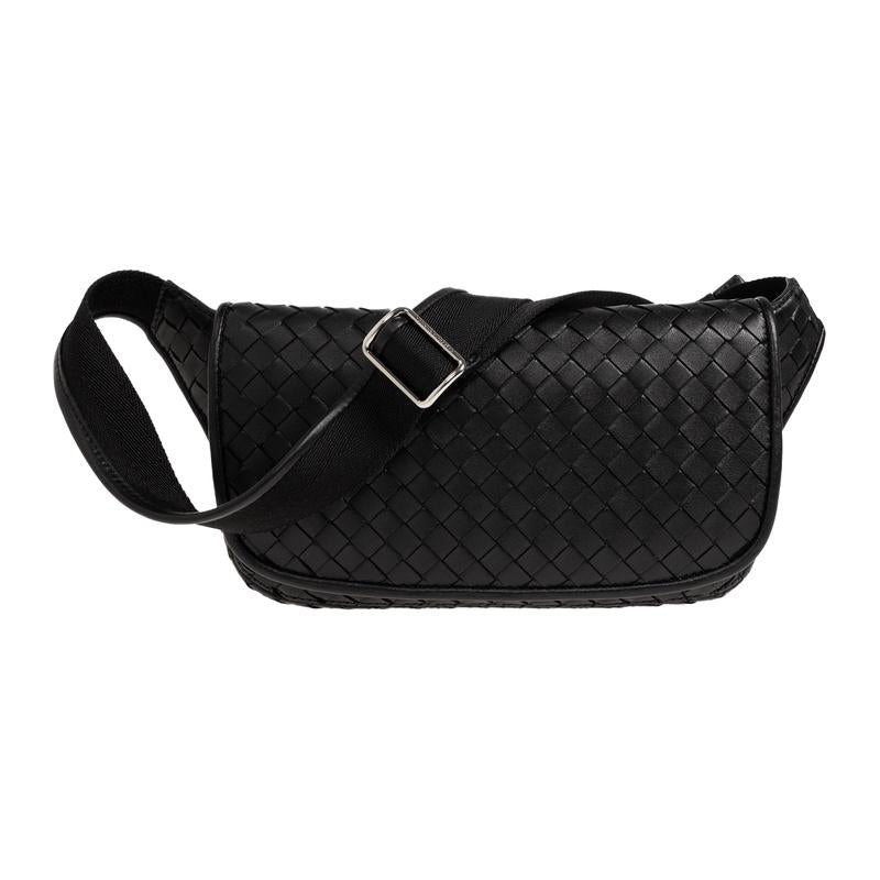 Bottega Veneta Black Leather Belt Bag