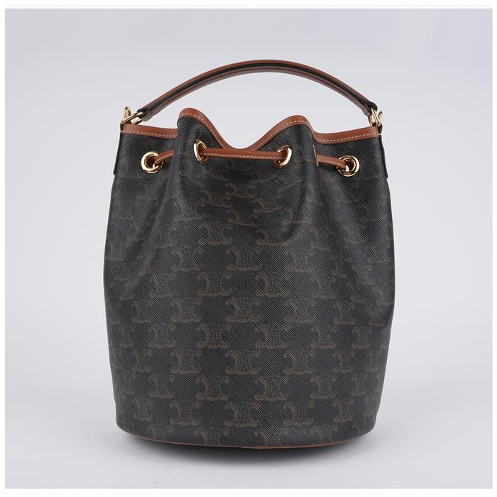 CELINE Triomphe Canvas Calfskin Clara Tote Bag