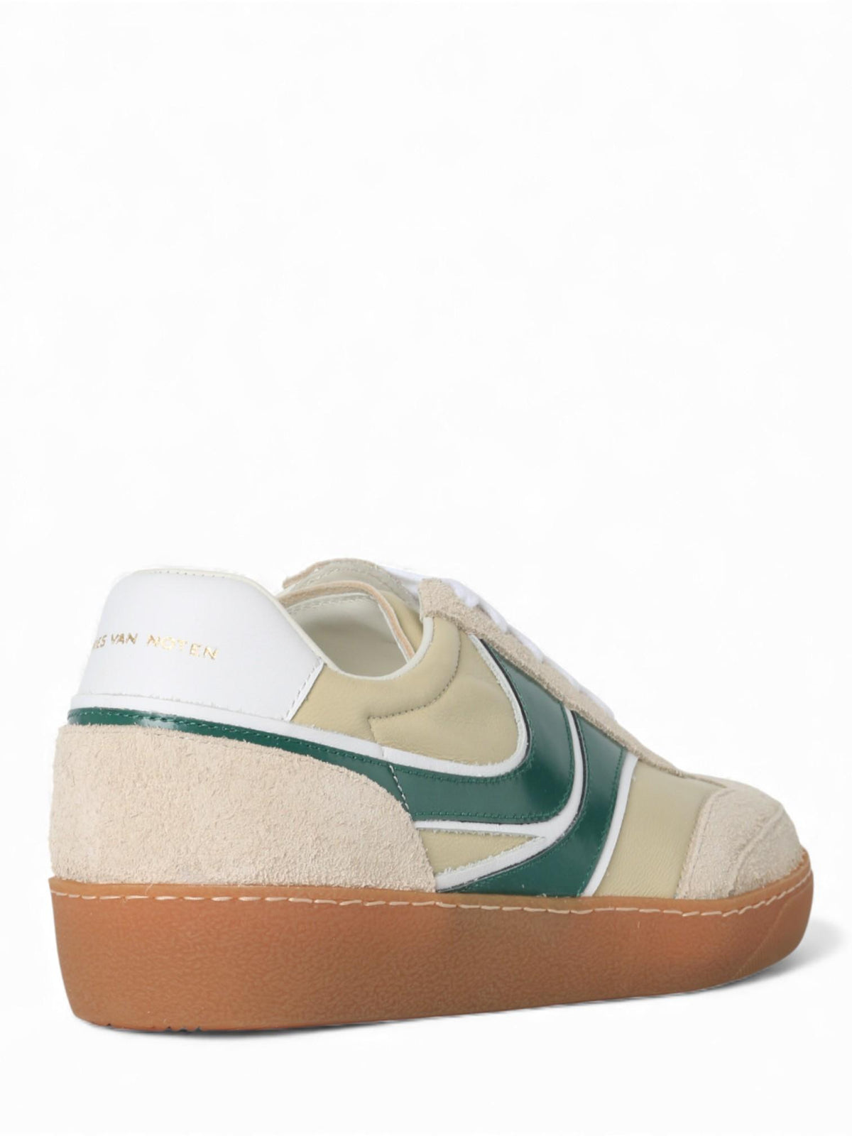 Dries Van Noten Women's Gray Leather Low Top Sneakers WW232 382 QU115 802