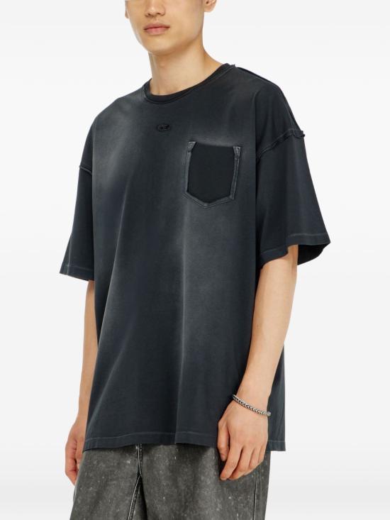 DIESEL Black Short Sleeve T-Shirt for Men