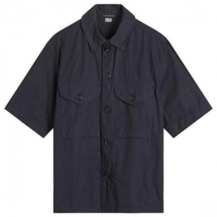 CP Company Poplin Short Sleeve Overshirt Men’s Navy Shirt