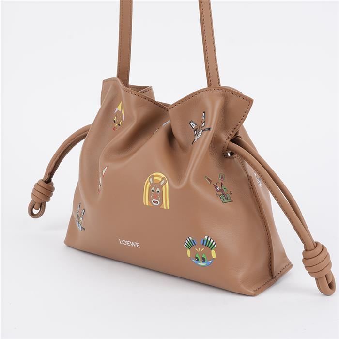 LOEWE Cats Mini Flamenco Leather Clutch Bag