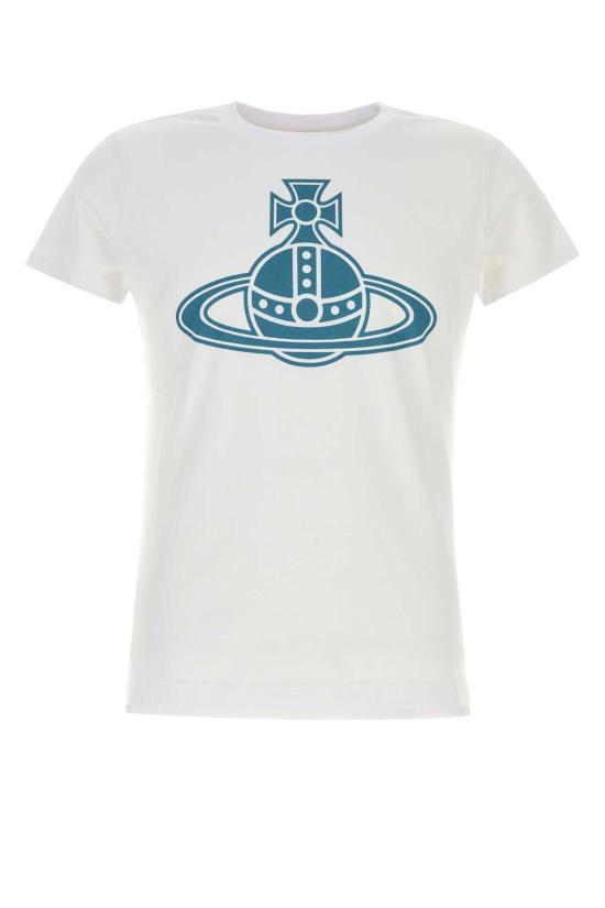 Vivienne Westwood Short Sleeve T-Shirt for Men 3G01004A J001M A401 WHITE DOM