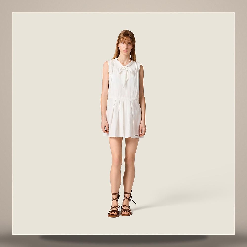 Miu Miu Slub Poplin Midi Dress MF6399 163M F0009