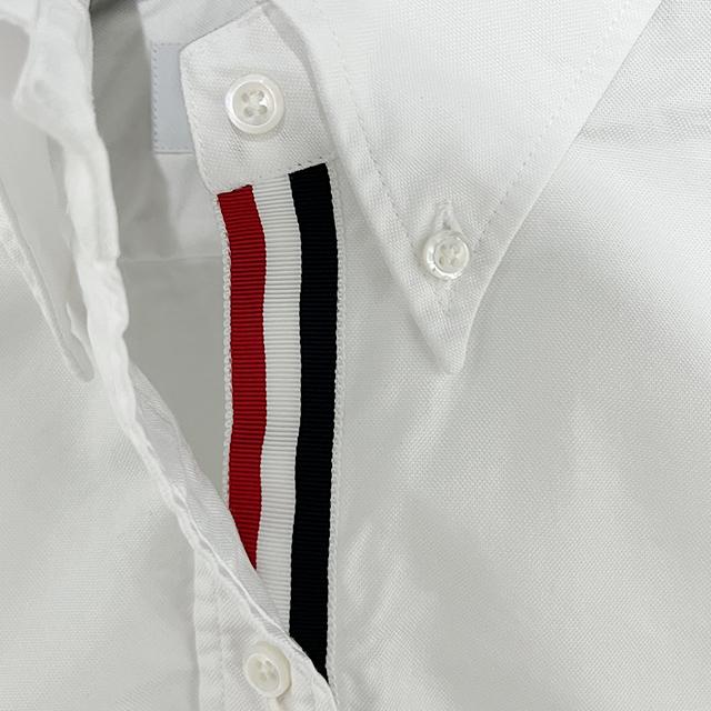 THOM BROWNE Women’s Tricolor Grosgrain Oxford Shirt White