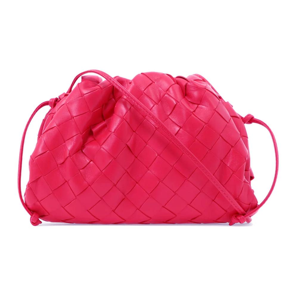 Bottega Veneta Intrecciato Mini Crossbody Bag Leather Pink